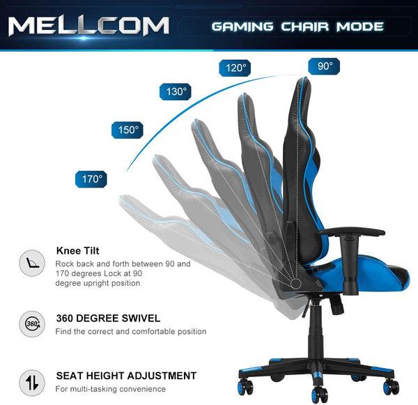 Gaming Chair Racing Office Chair, Ergonomic High Back Desk Chair Heigh –  Homhum