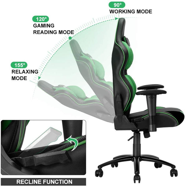 Gaming Chair Racing Office Chair, Ergonomic High Back Desk Chair Heigh –  Homhum