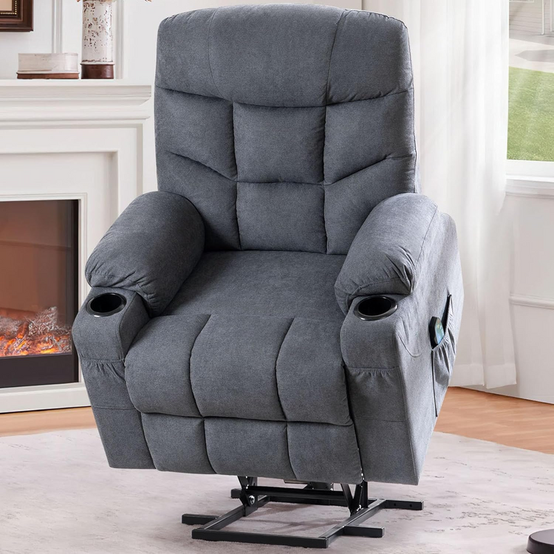 AECOJOY Power Lift Recliner for Elderly Electric Lift Chair Gray Blue