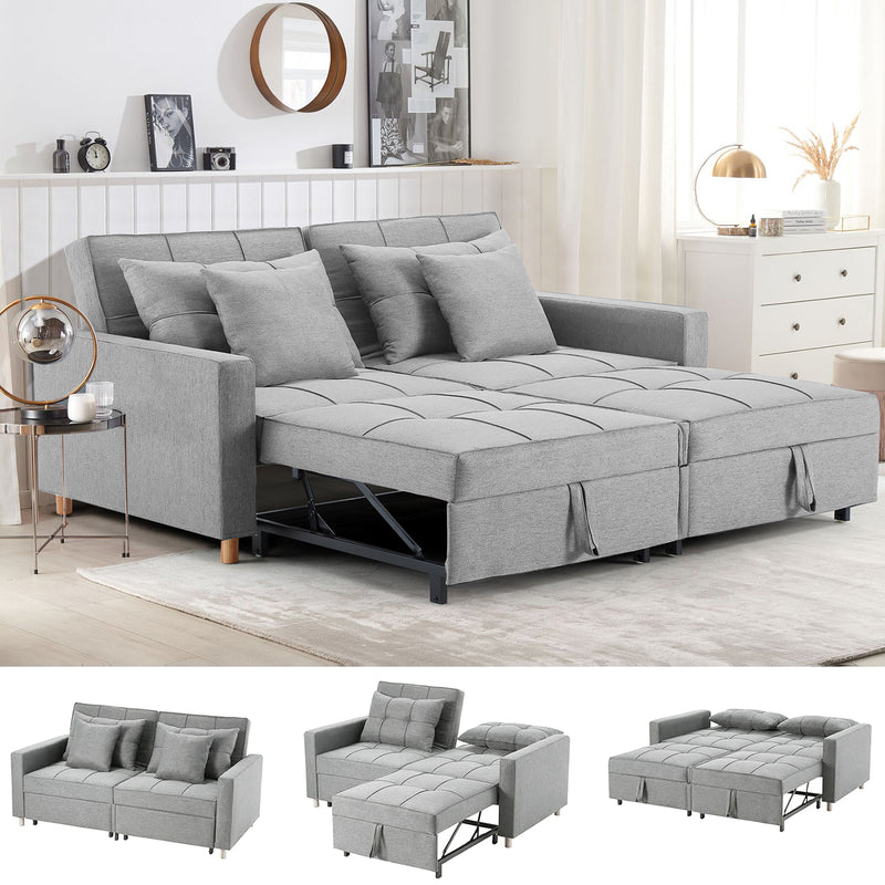 71" Convertible Sofa Bed  Gray