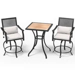 Outdoor Bar Stools and Bistro Set bk