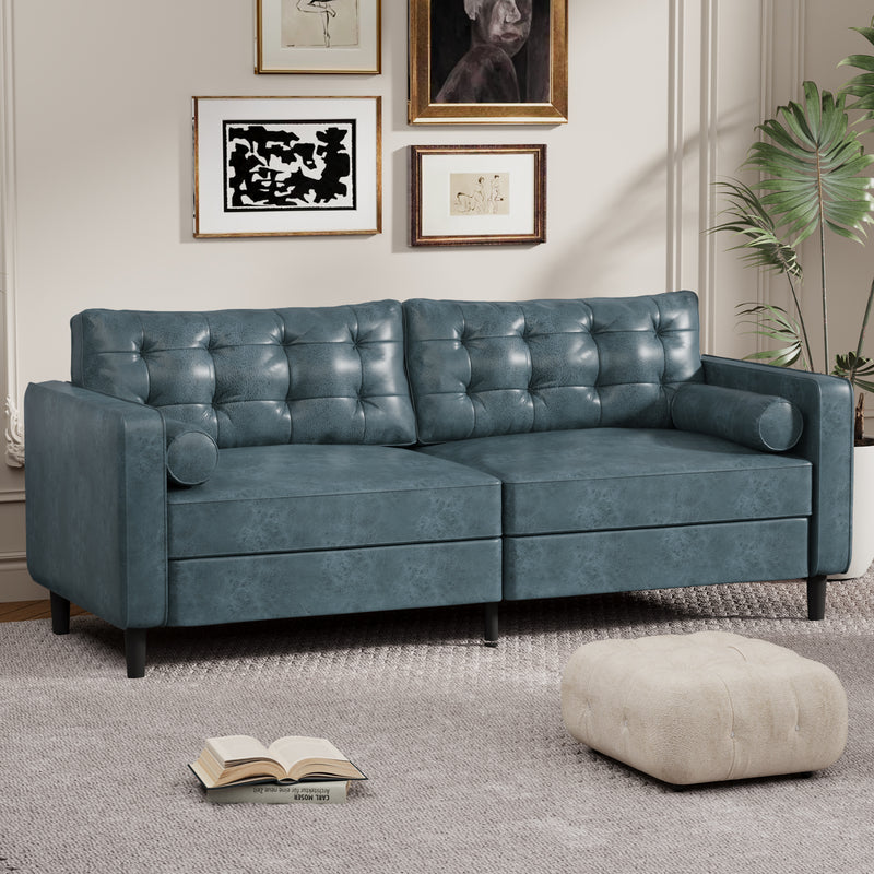 84.2” Modern Sofas and Couches Blue