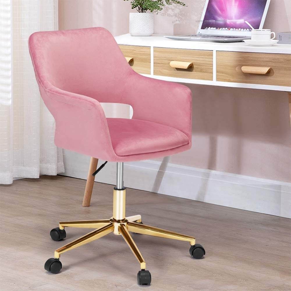 Homhum Desk Chair Plush Velvet Office Chair for Home or Office Moder