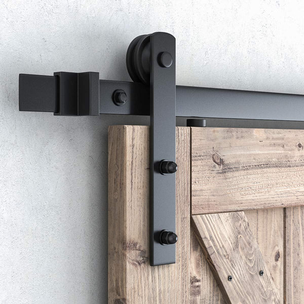 5-12 FT Sliding Barn Wood Door Hardware Kit - Smoothly and Quietly – Homhum