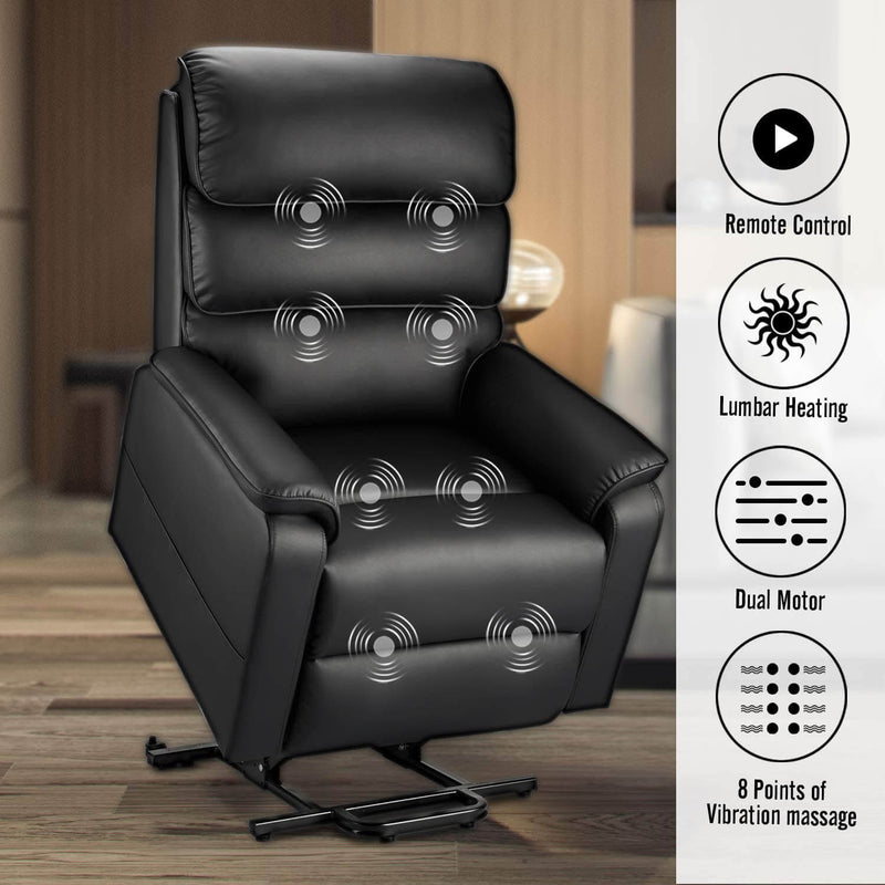 Power Recliner Lift Chair Faux Leather Electric Recliner