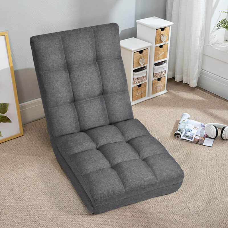Floor Chair 14 Gear Adjustable Back Support Folding Sofa Bed